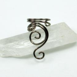 Gunmetal Swirly Ear Cuff